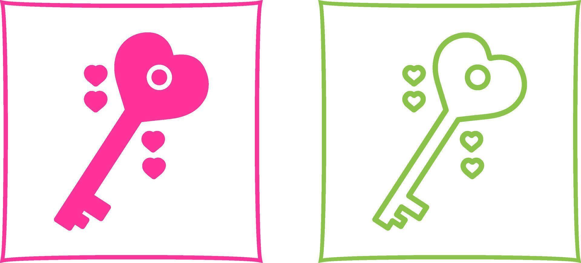 Love Key Vector Icon