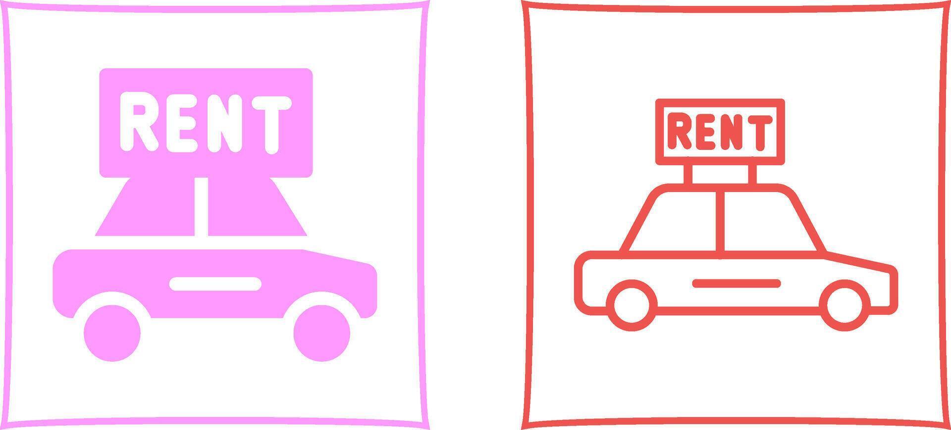 Rent a Car Vector Icon