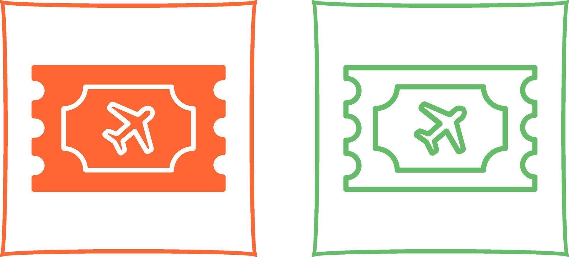 Plane Tickets Vector Icon