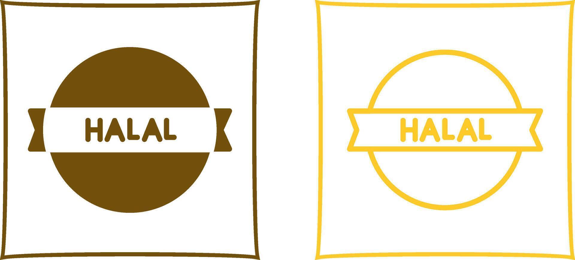 Halal Sticker Vector Icon