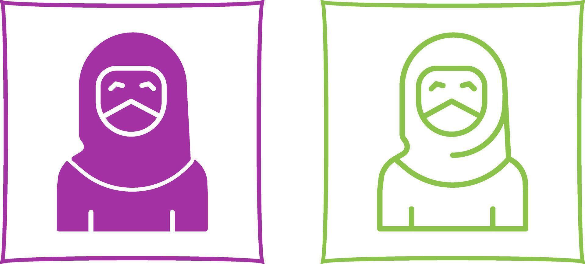 Woman with Niqab Vector Icon