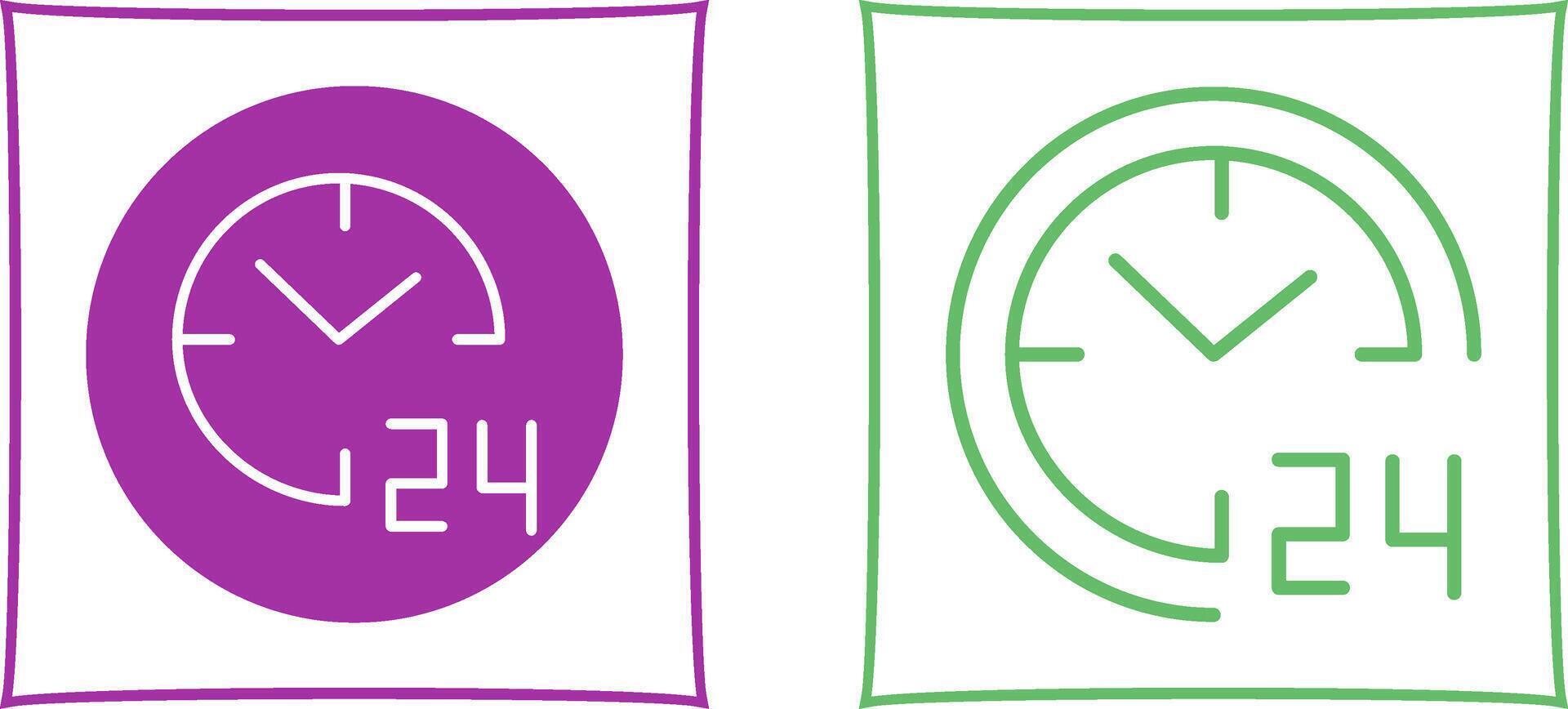 24 hours Vector Icon