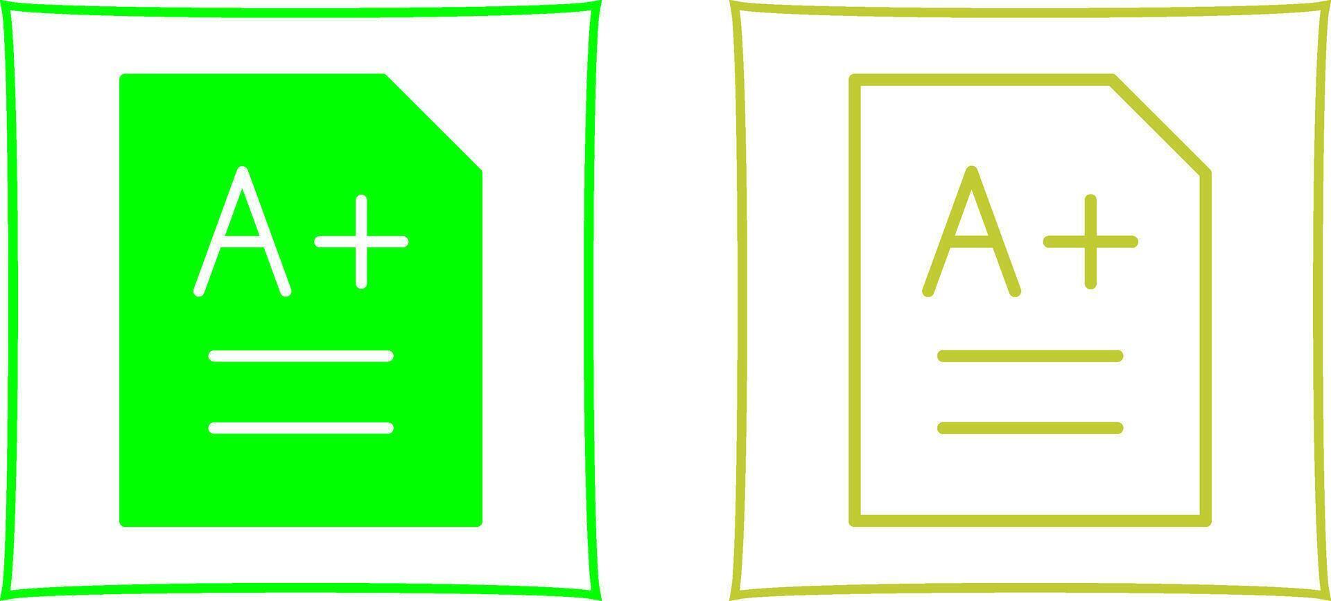 A grade Vector Icon