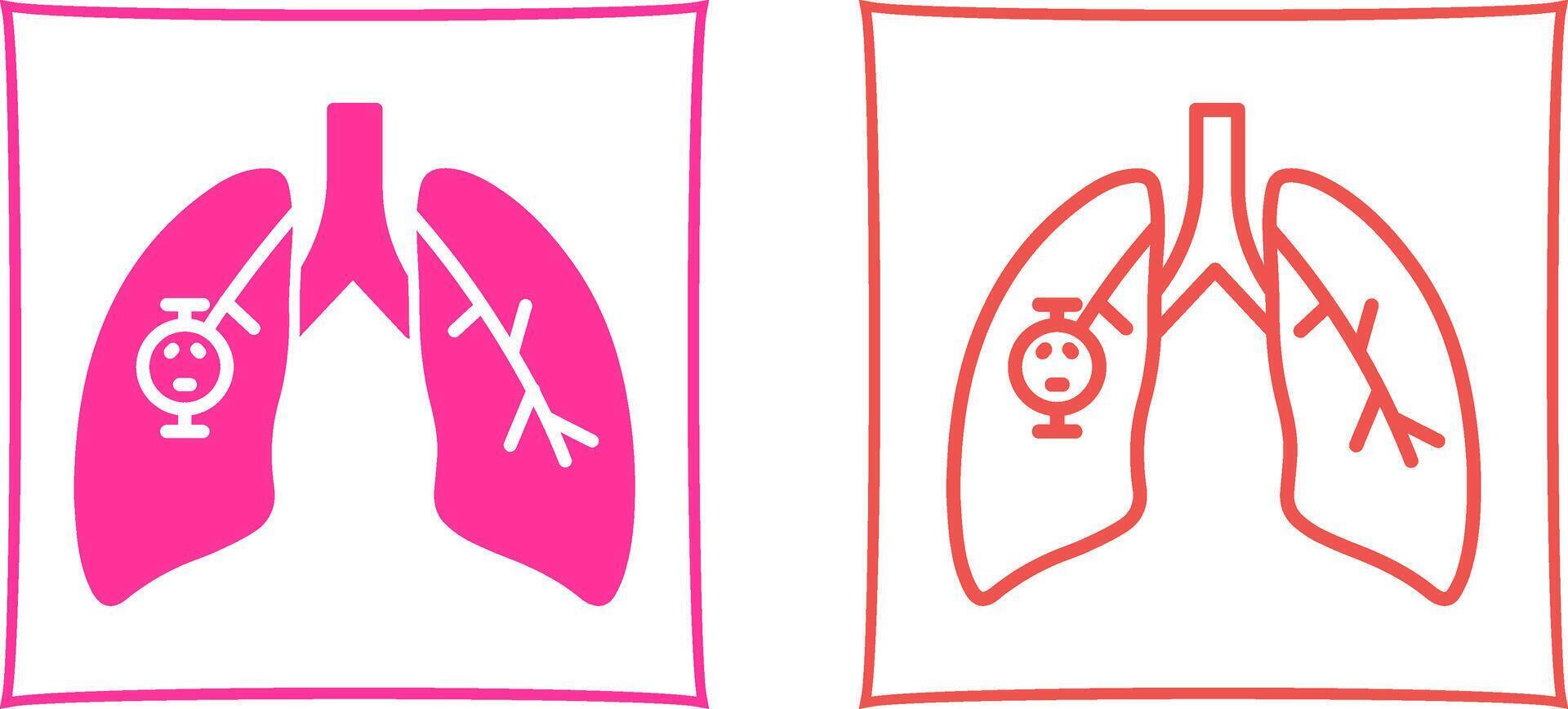 Lung Cancer Vector Icon