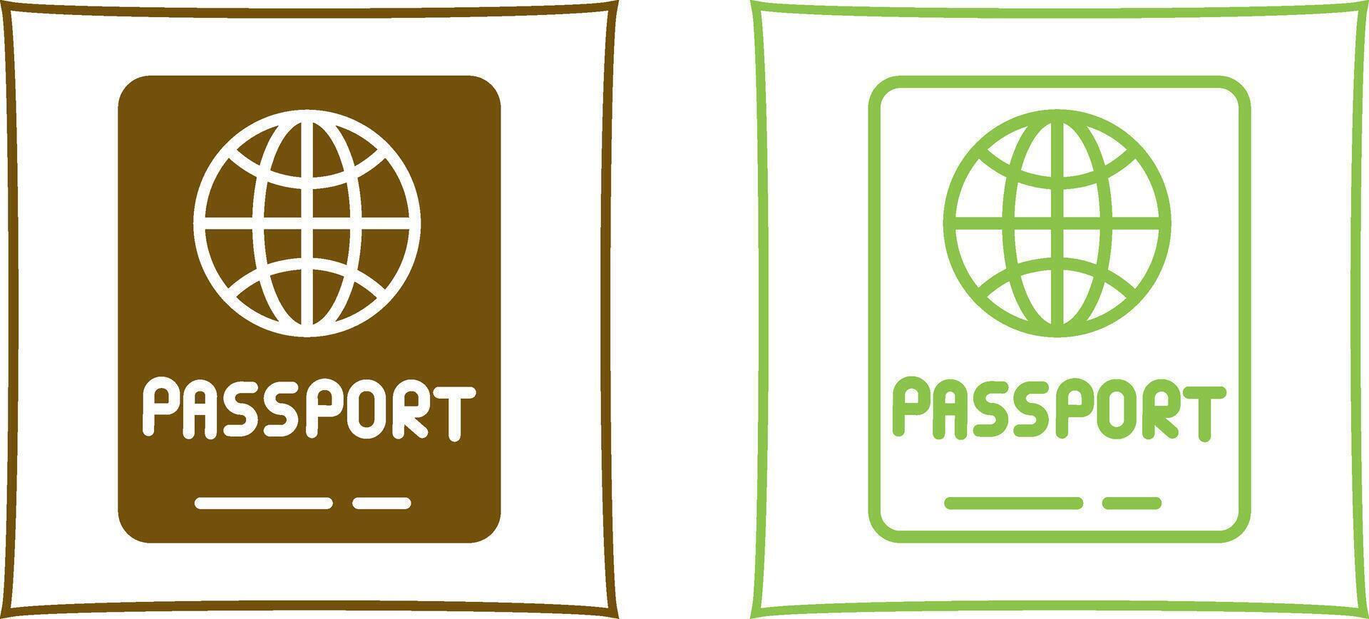 icono de vector de pasaporte