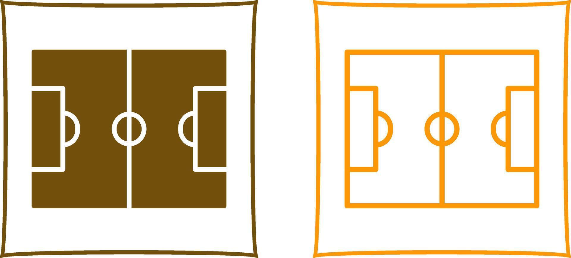 icono de vector de campo de fútbol