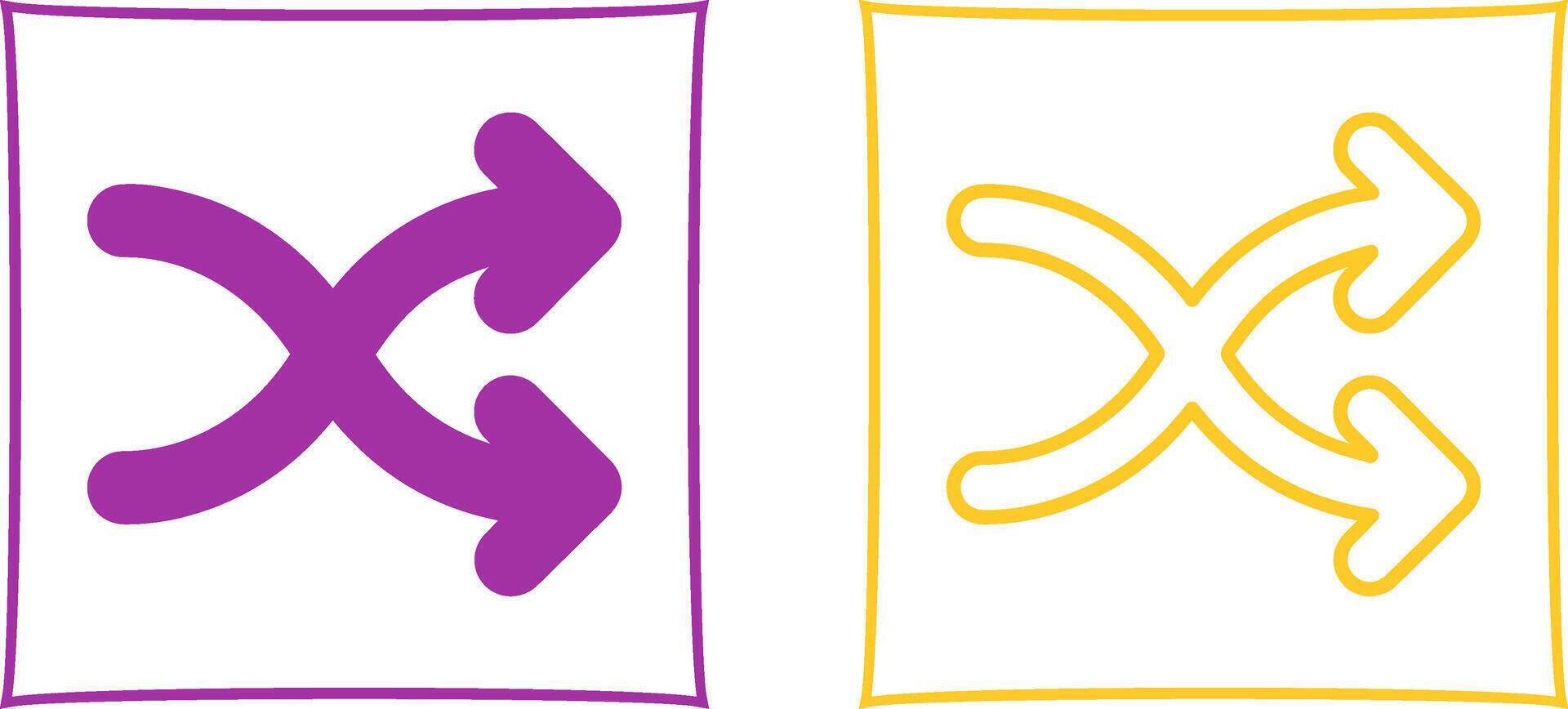 Arrow Crossing Vector Icon