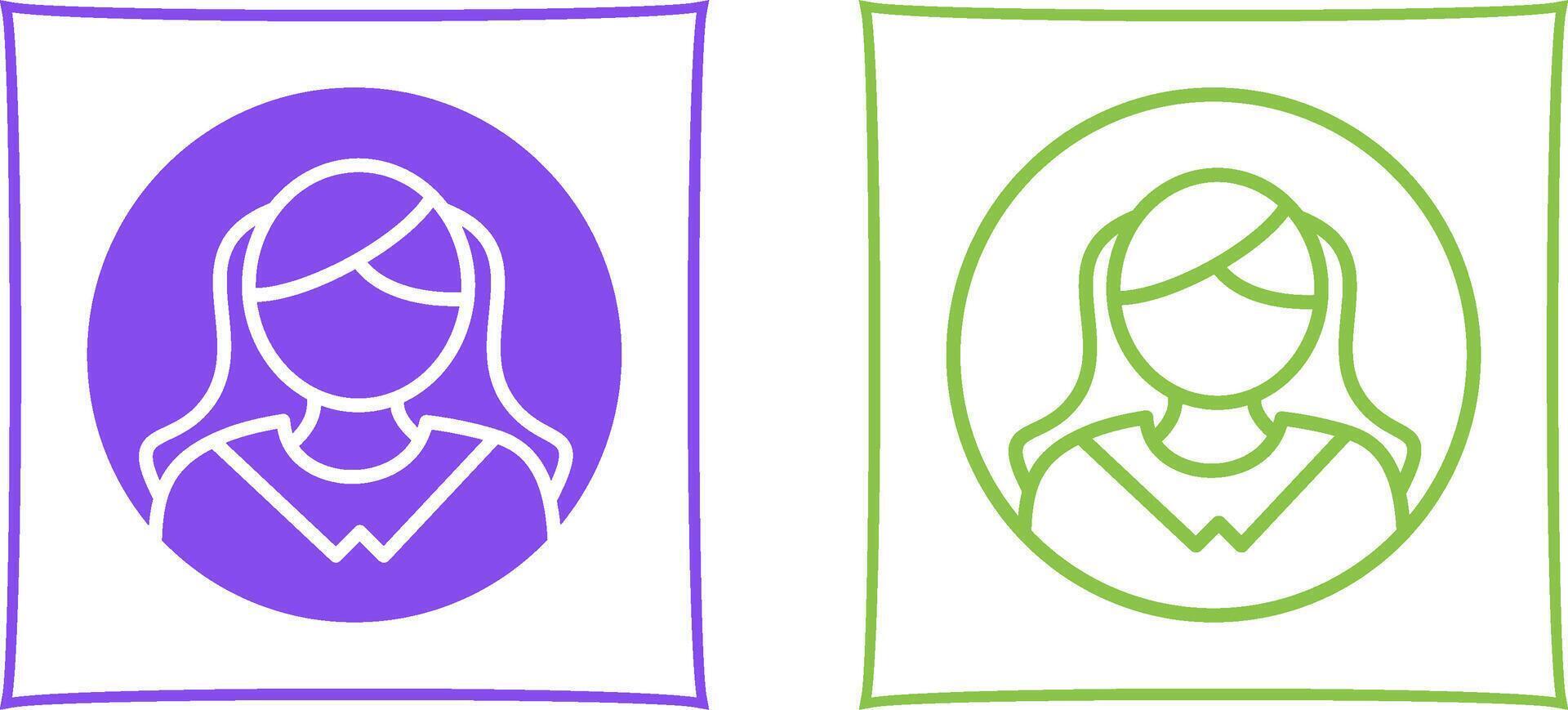 Female Profile Vector Icon