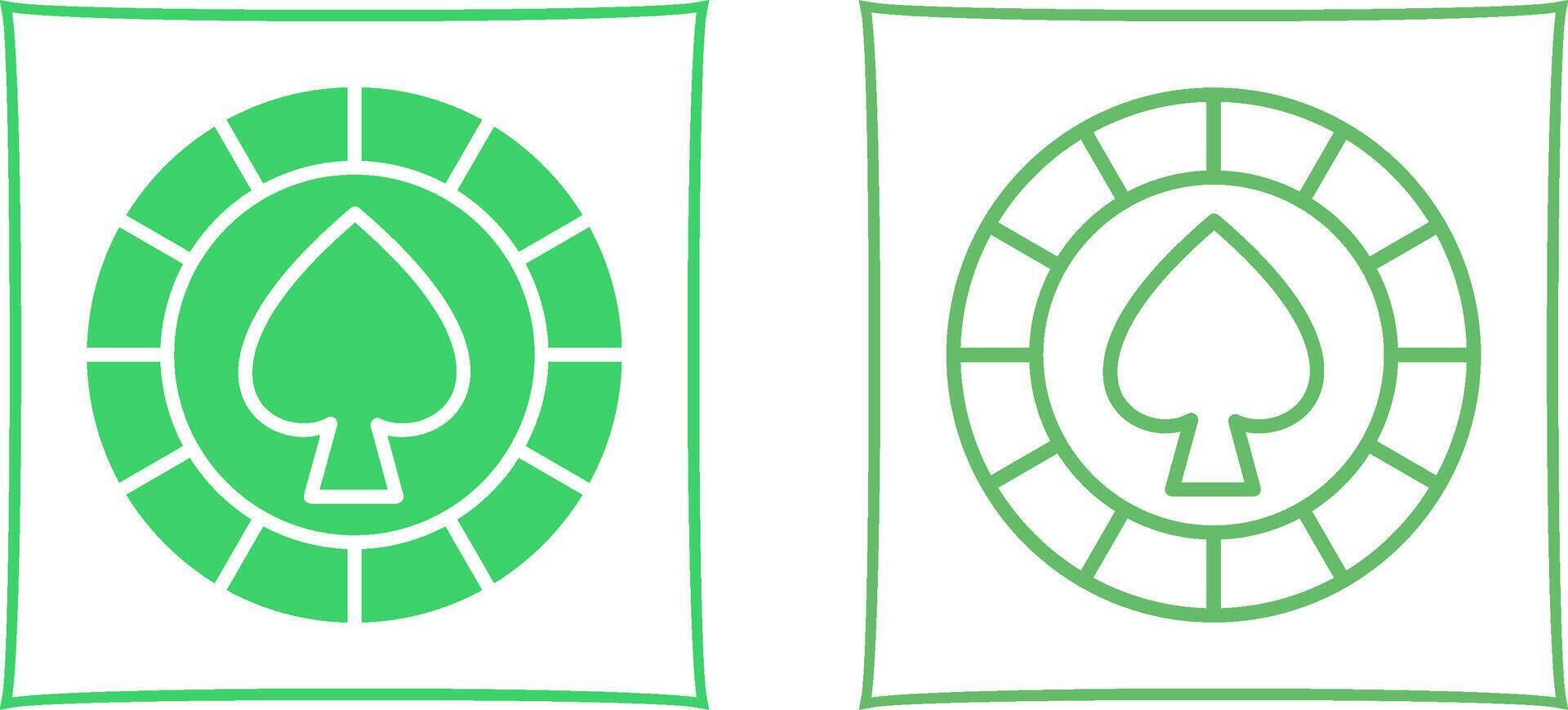 Spade Chip Vector Icon