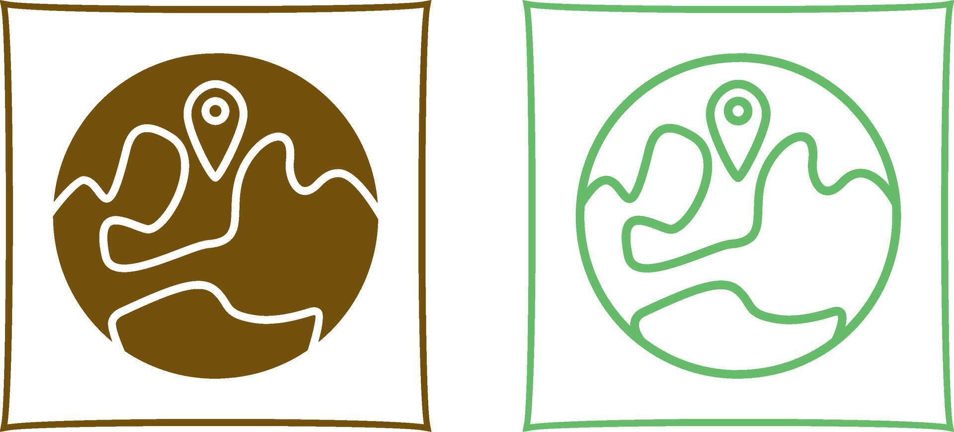 Locate on Earth Vector Icon
