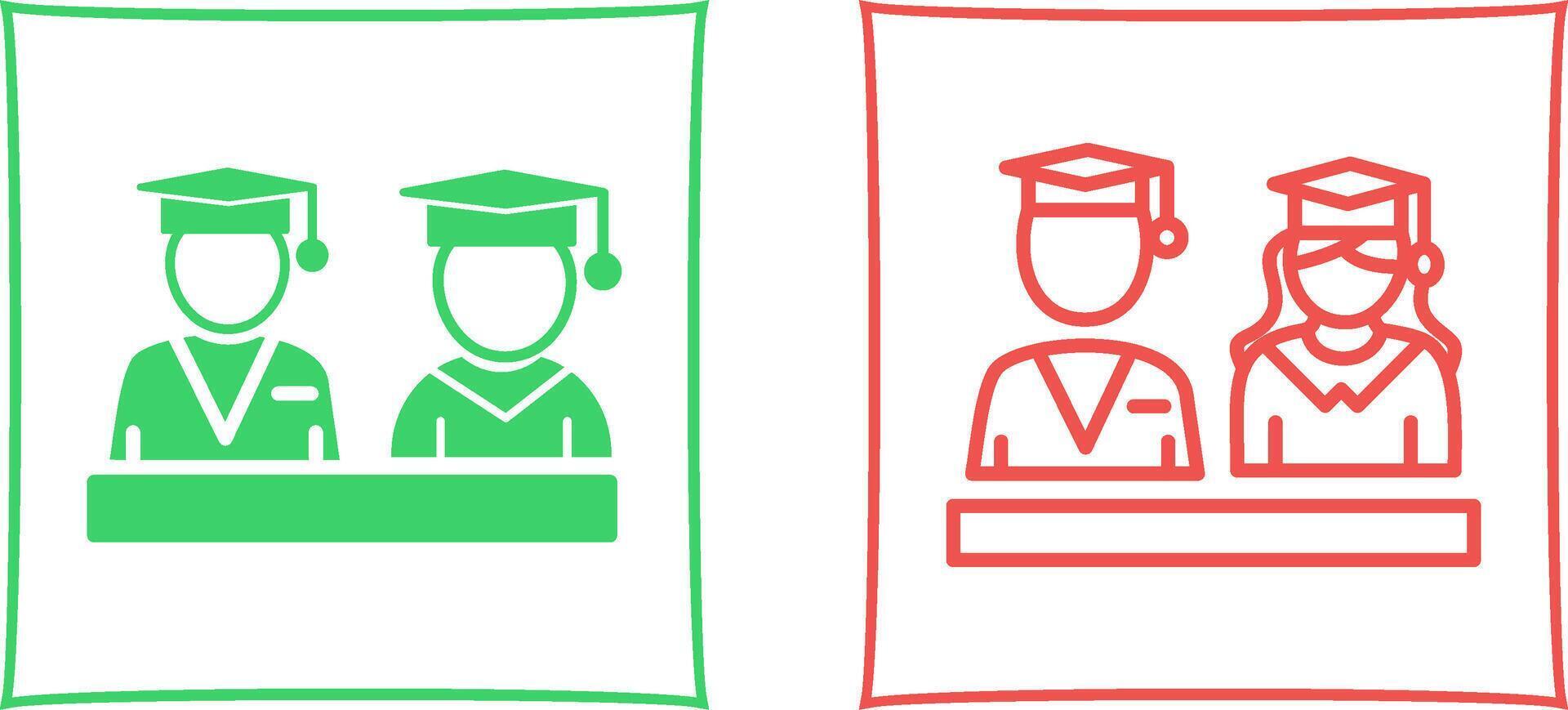 Students Sitting Vector Icon