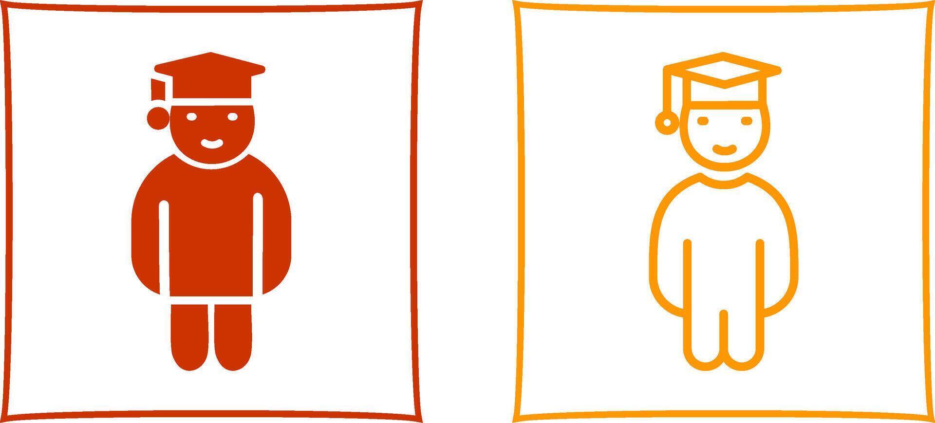 Graduate Student Vector Icon