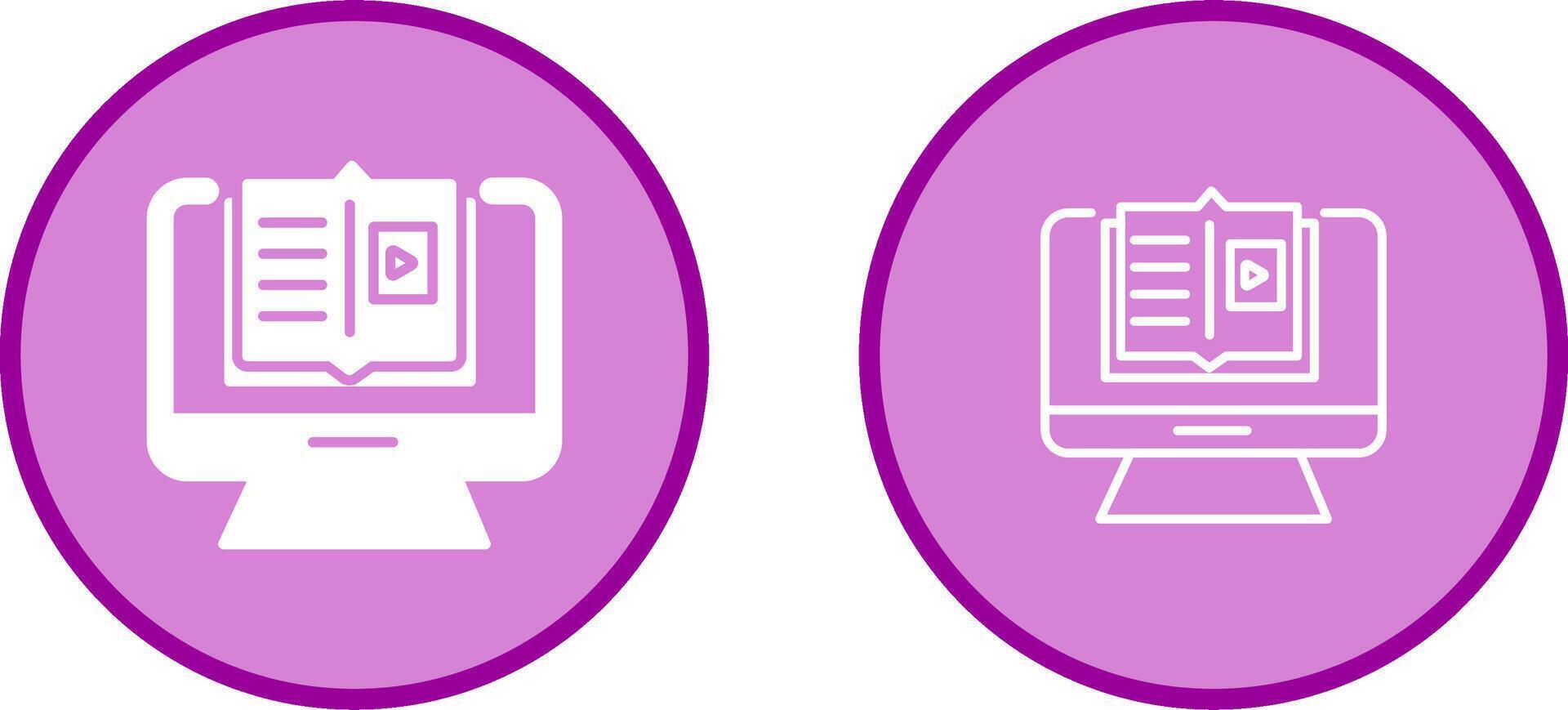 E Learning Vector Icon