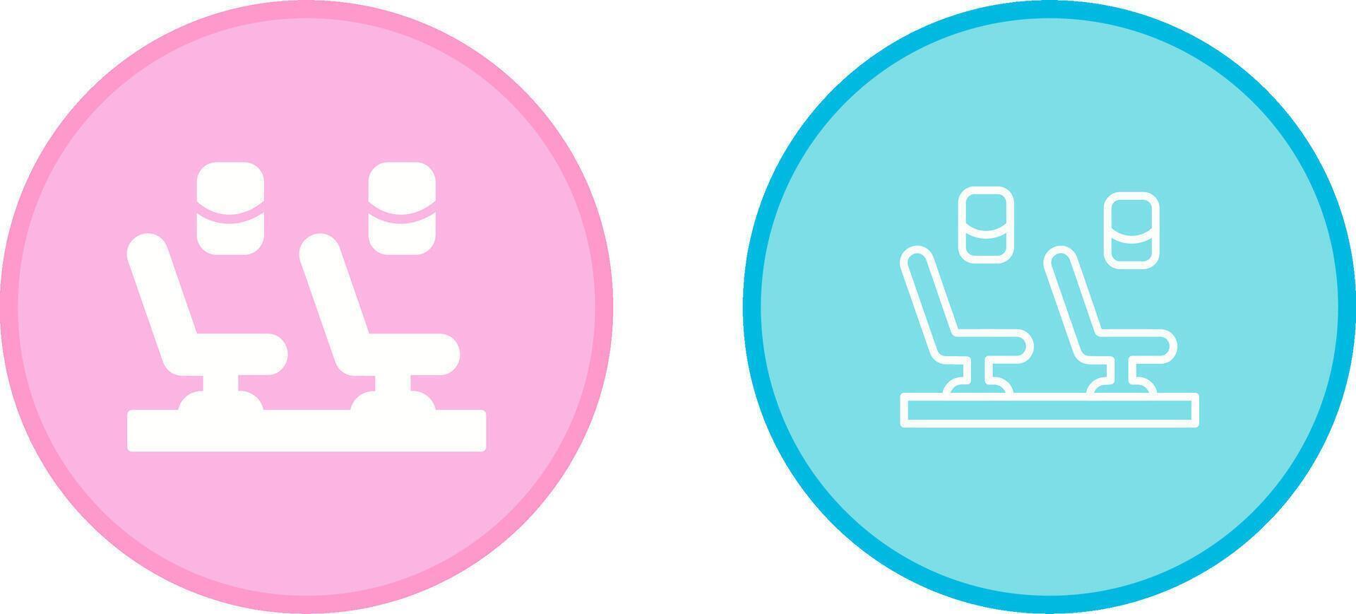 Seats In Plane Vector Icon