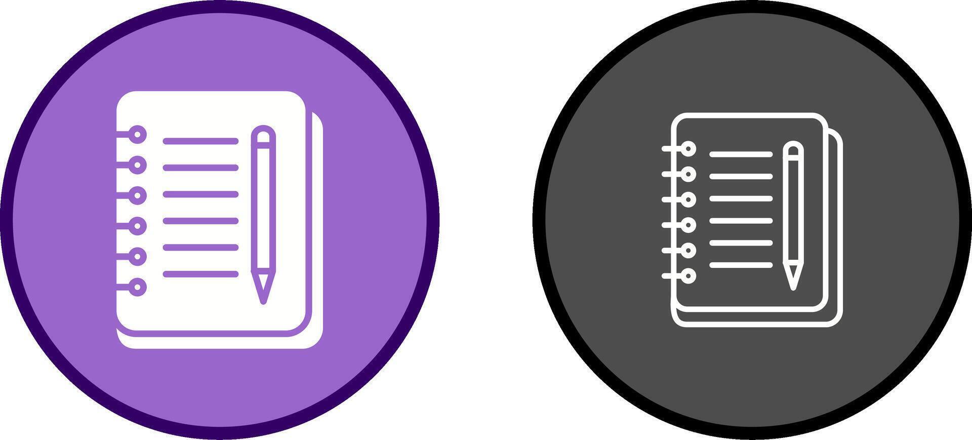 Notebook And Pen Vector Icon