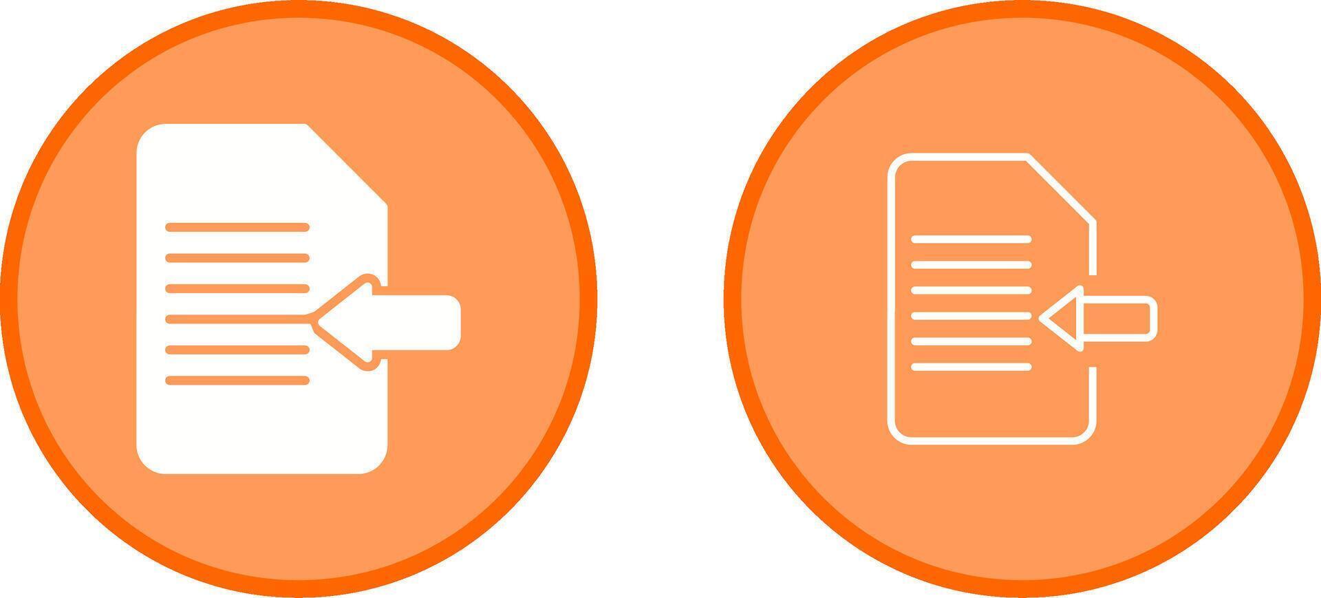 Import Document Vector Icon