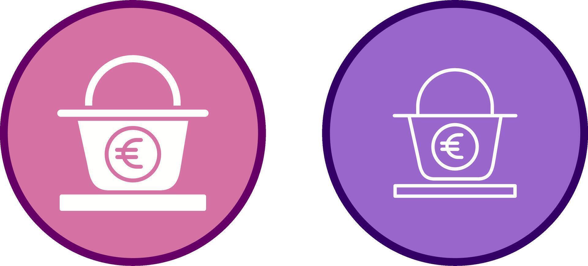 Euro Basket Vector Icon