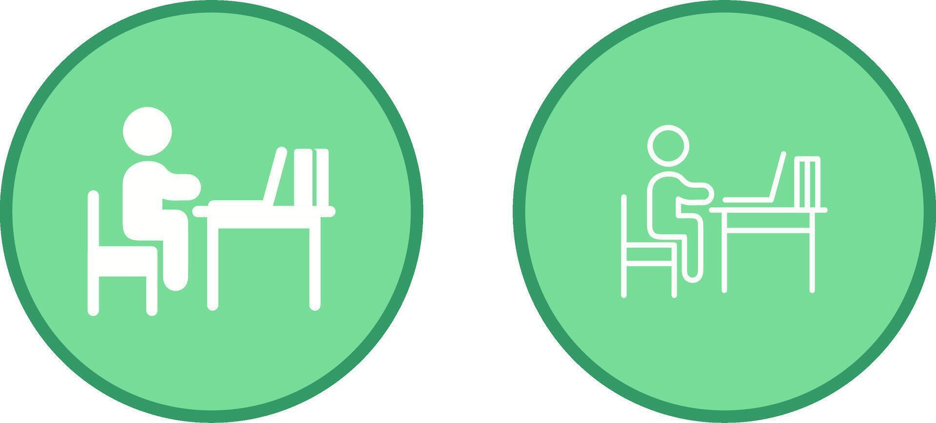 Studying Desk Vector Icon