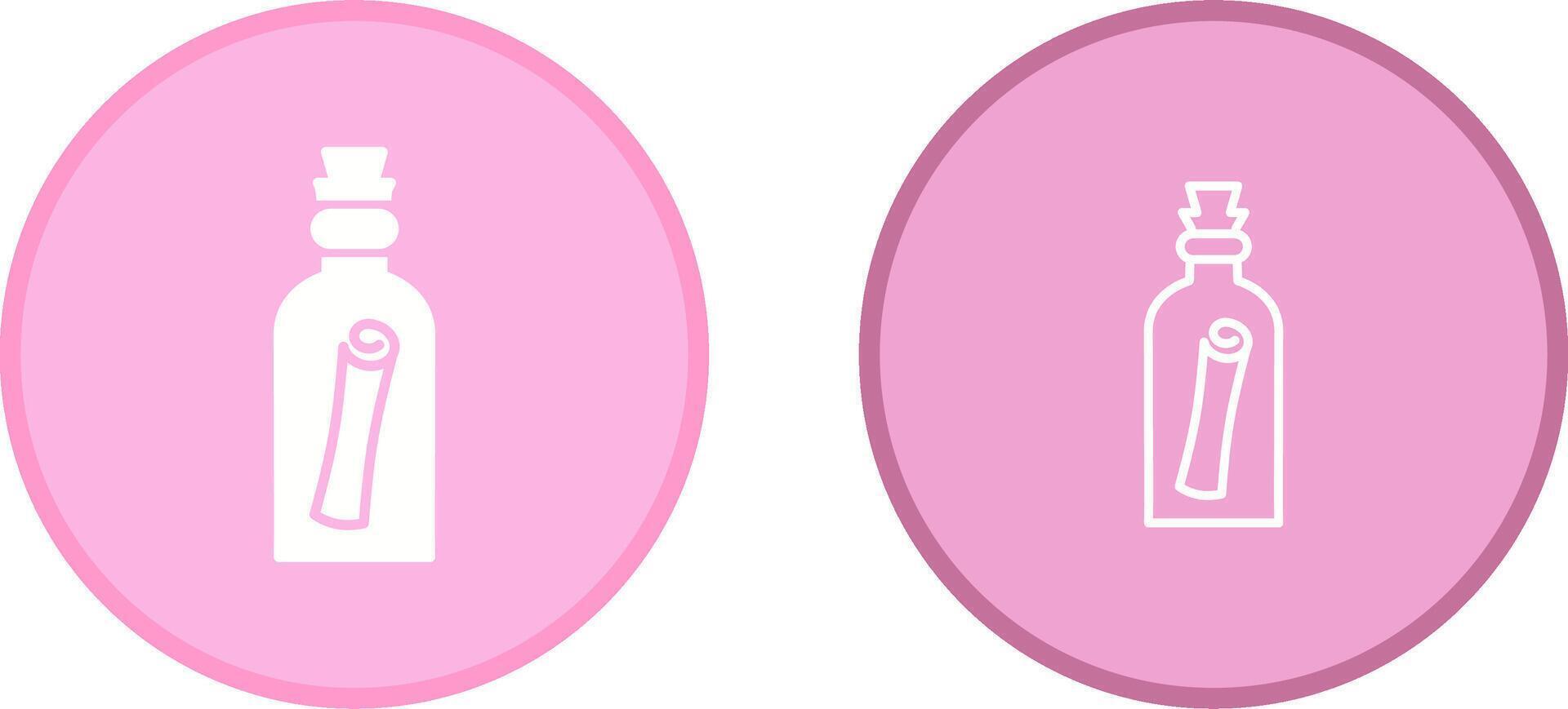 Scroll in Bottle Vector Icon