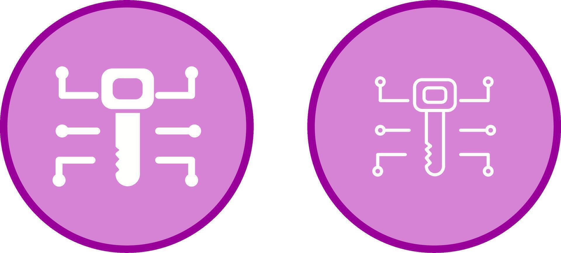 Electronic Key Vector Icon