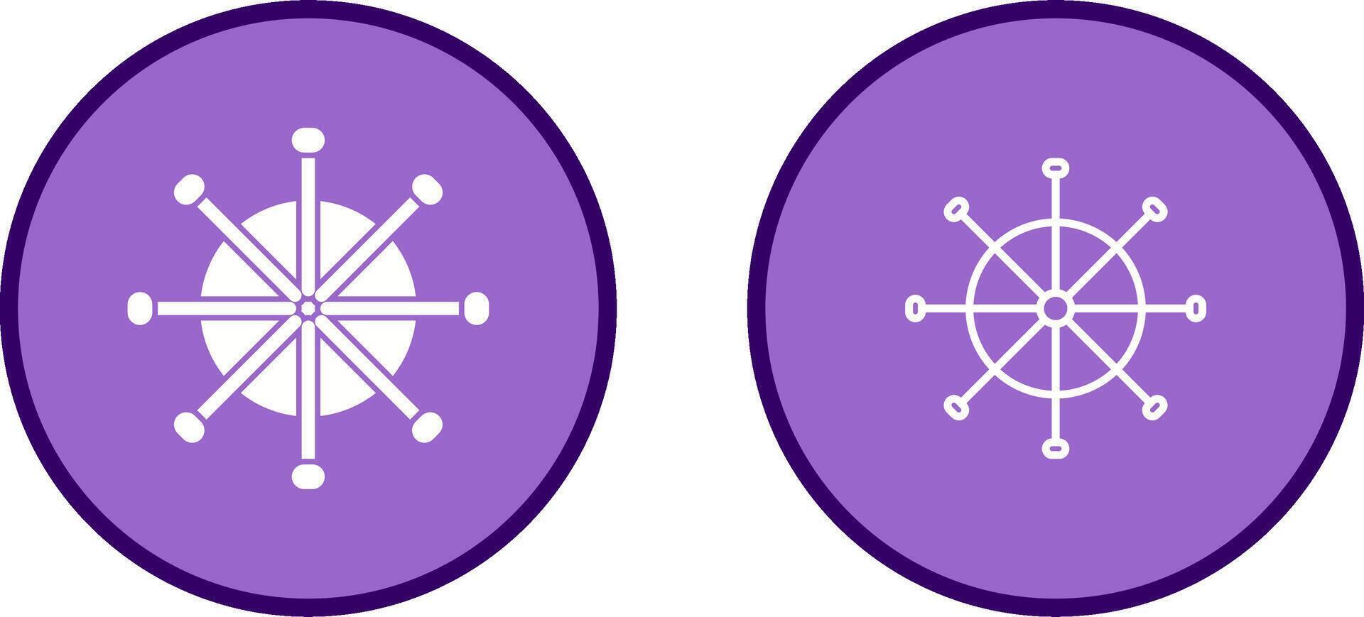 Ship Wheel Vector Icon