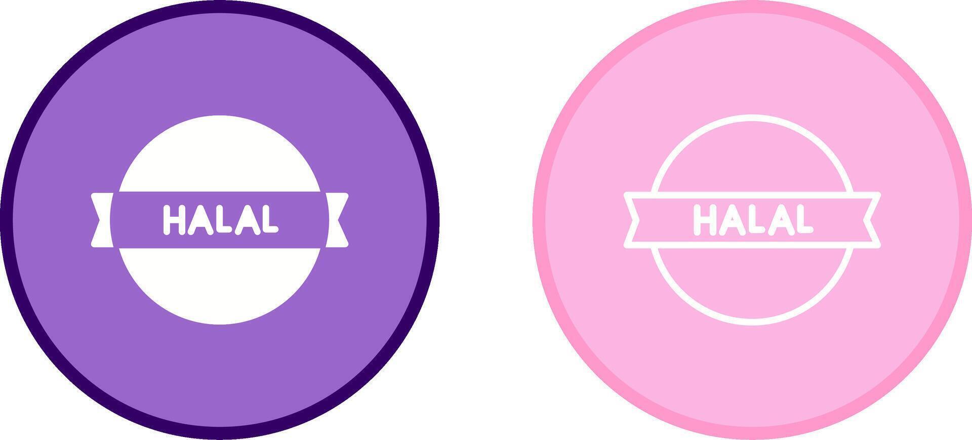 Halal Sticker Vector Icon
