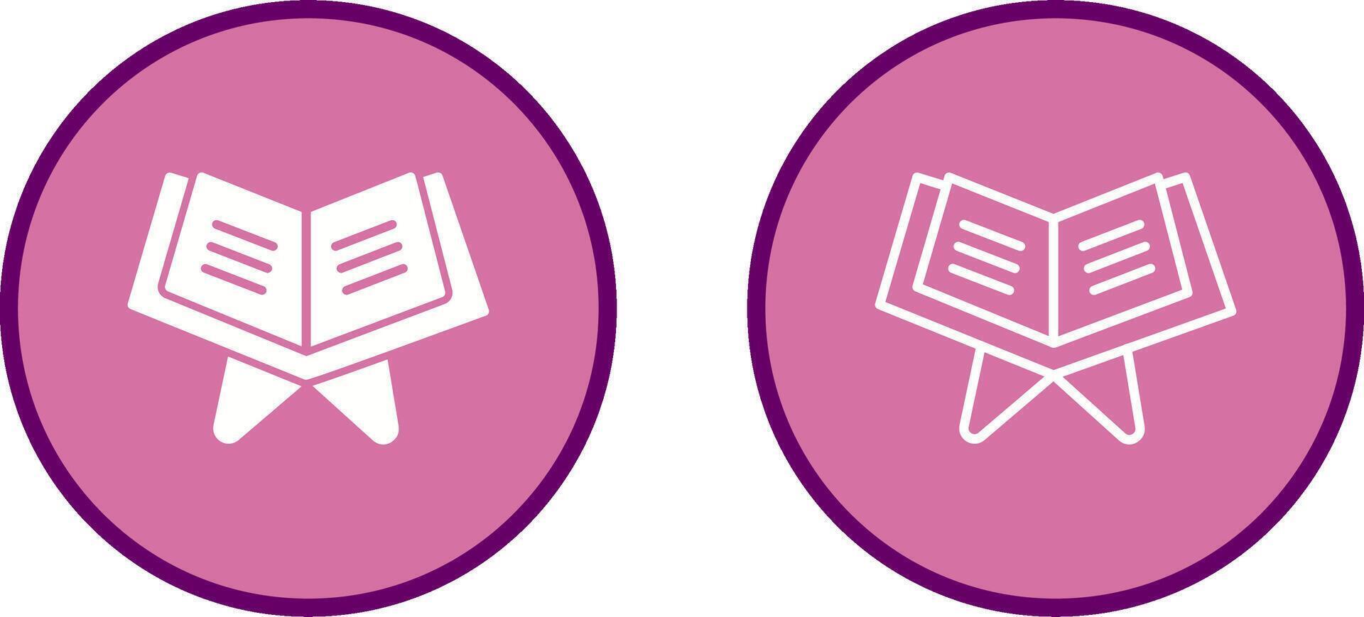 Reading Holy Book Vector Icon