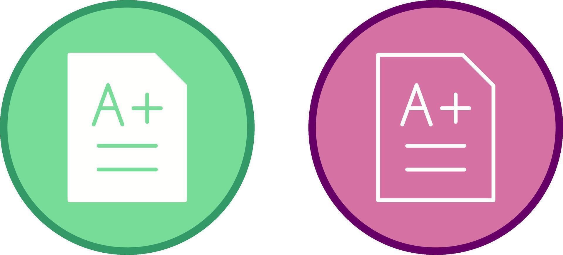A grade Vector Icon