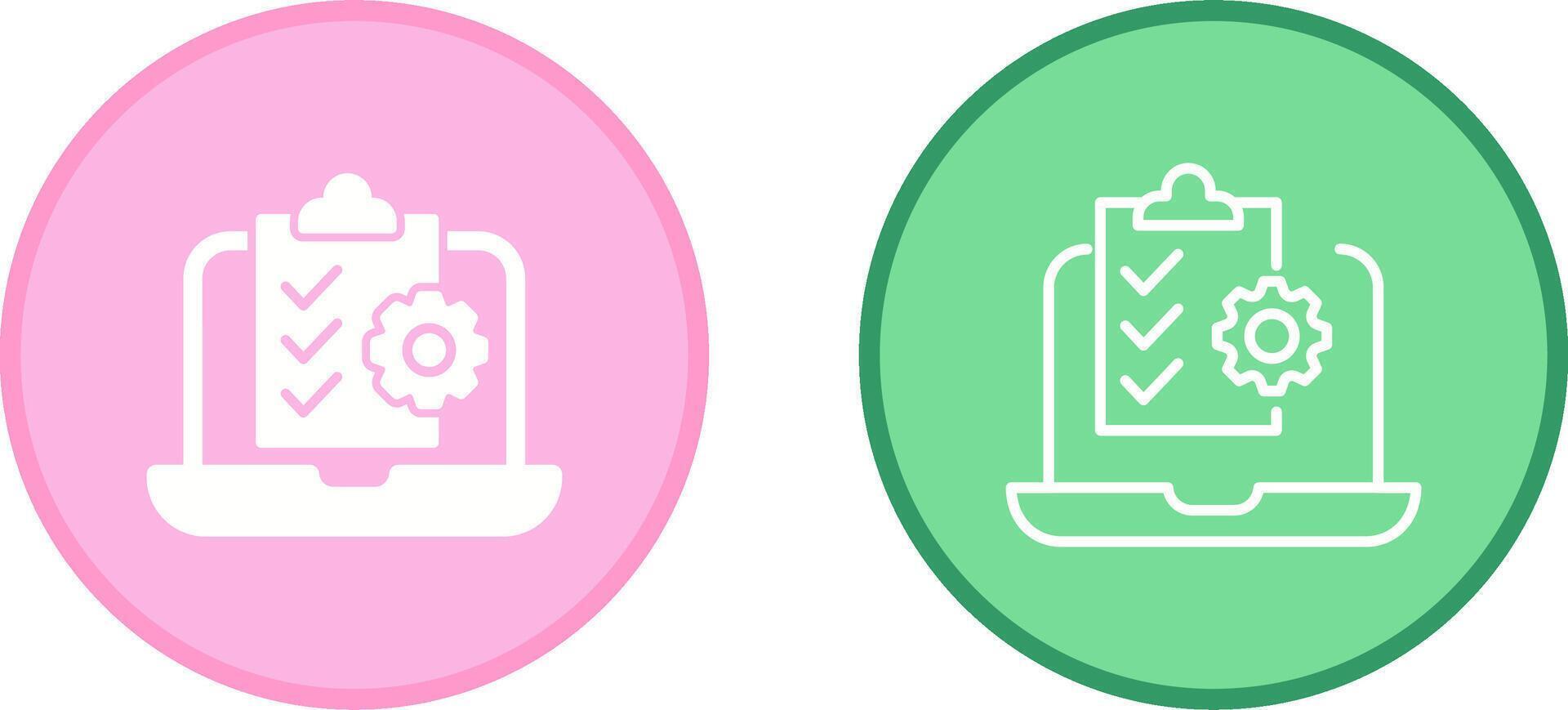 Online Checklist Vector Icon