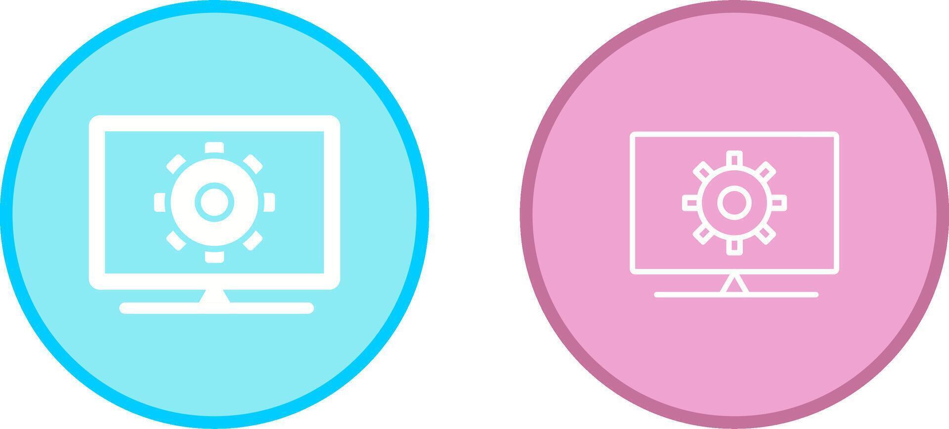 Computer Settings Vector Icon
