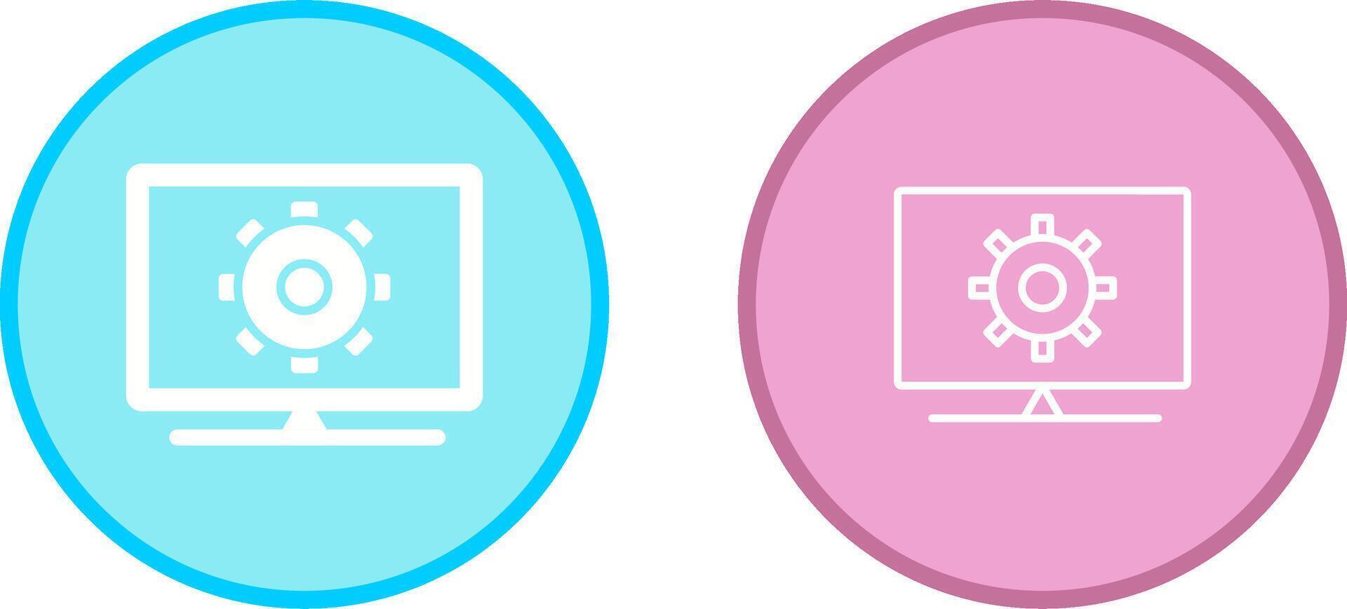 Computer Settings Vector Icon