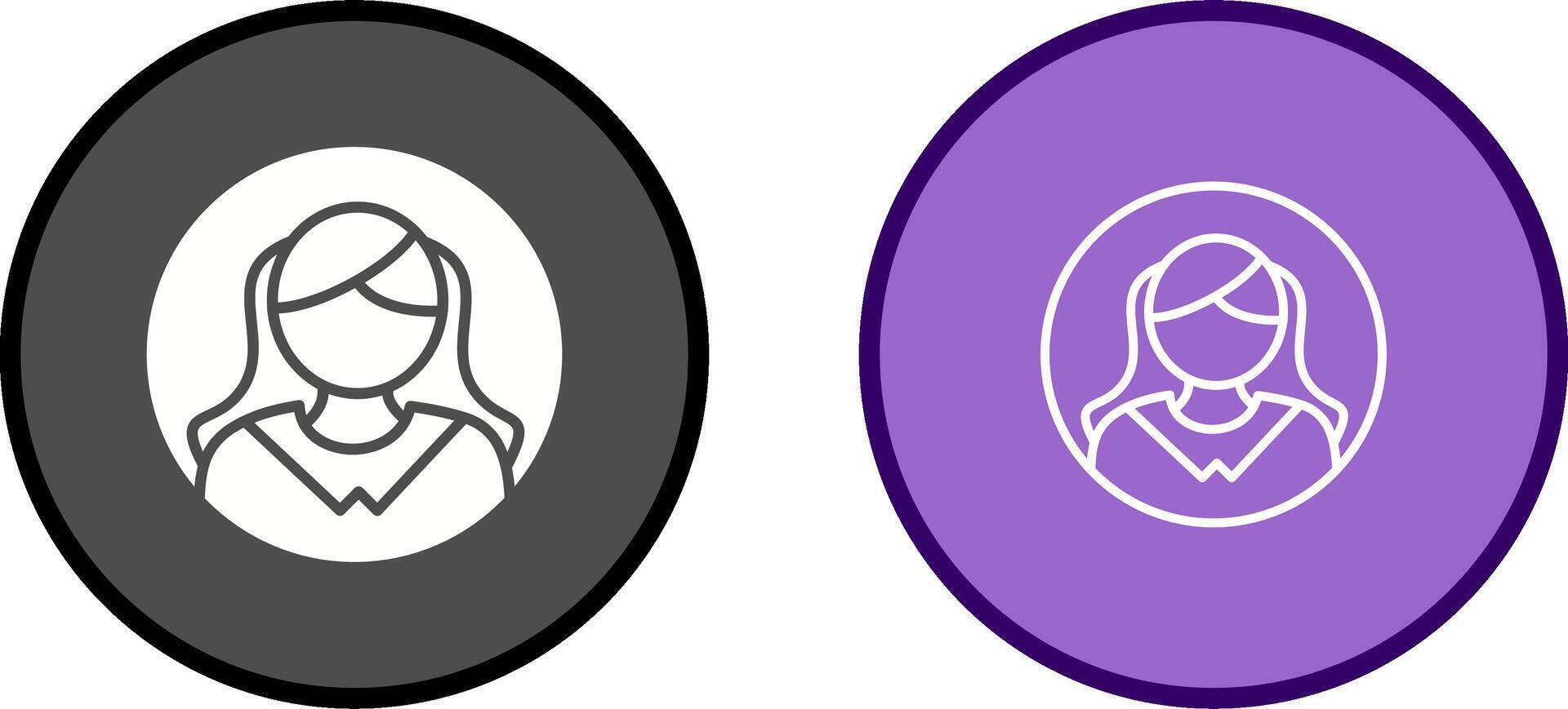 Female Profile Vector Icon