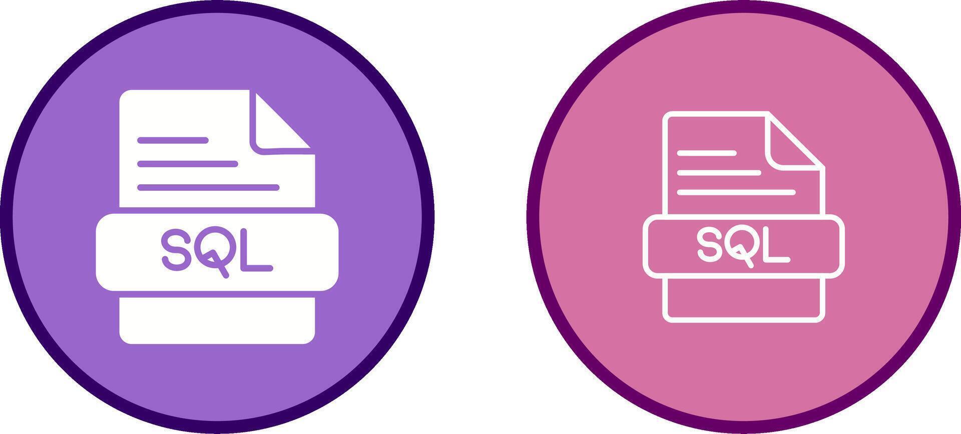 icono de vector de sql