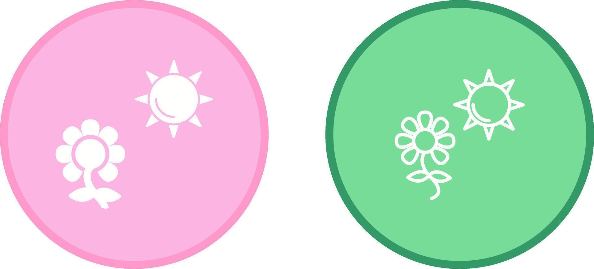 Flower in sunlight Vector Icon