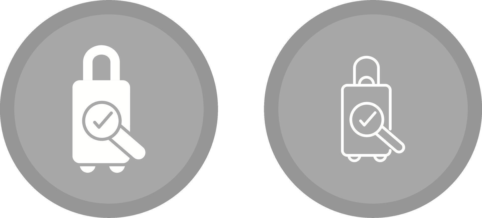 Luggage Inspection Vector Icon