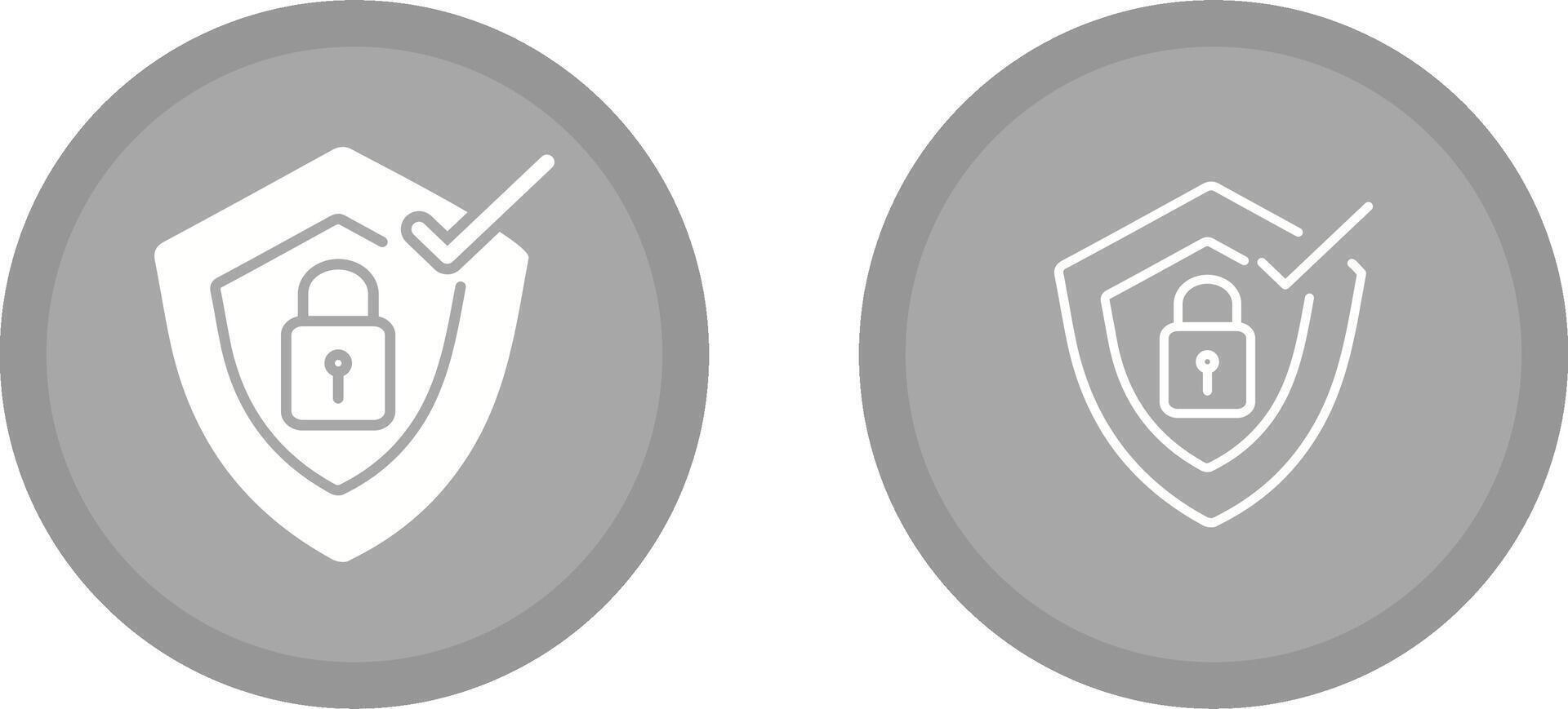 icono de vector de protección verificada