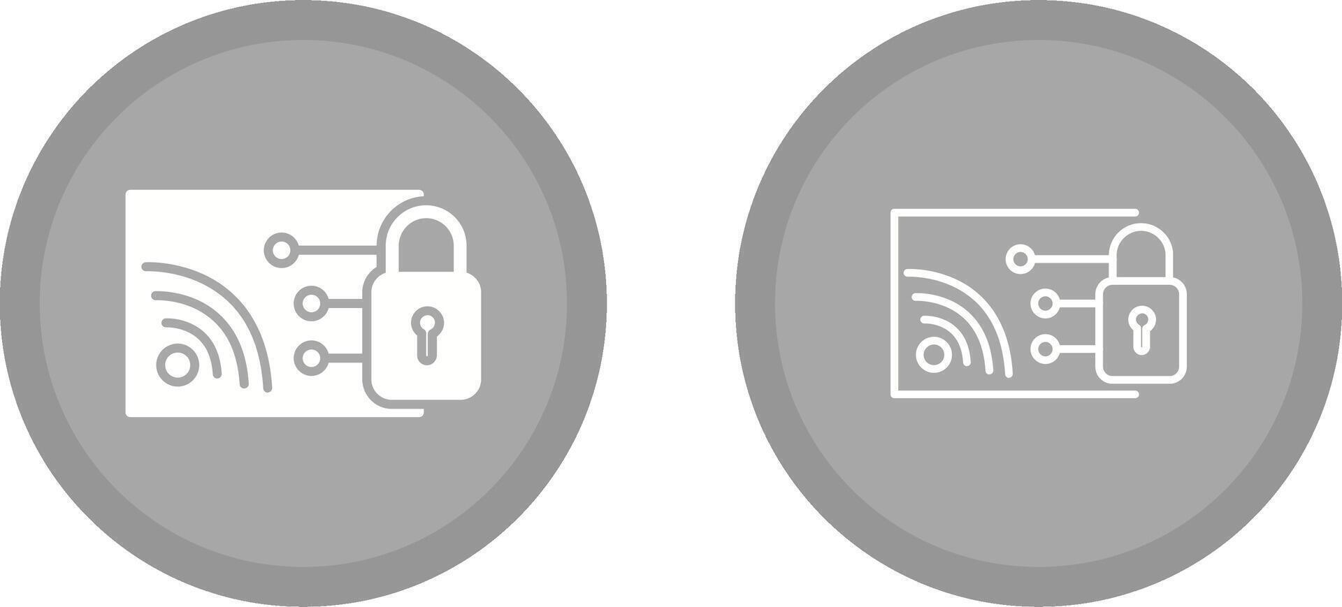 icono de vector wifi protegido