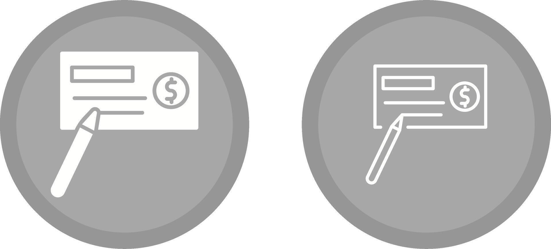 Write Cheque Vector Icon