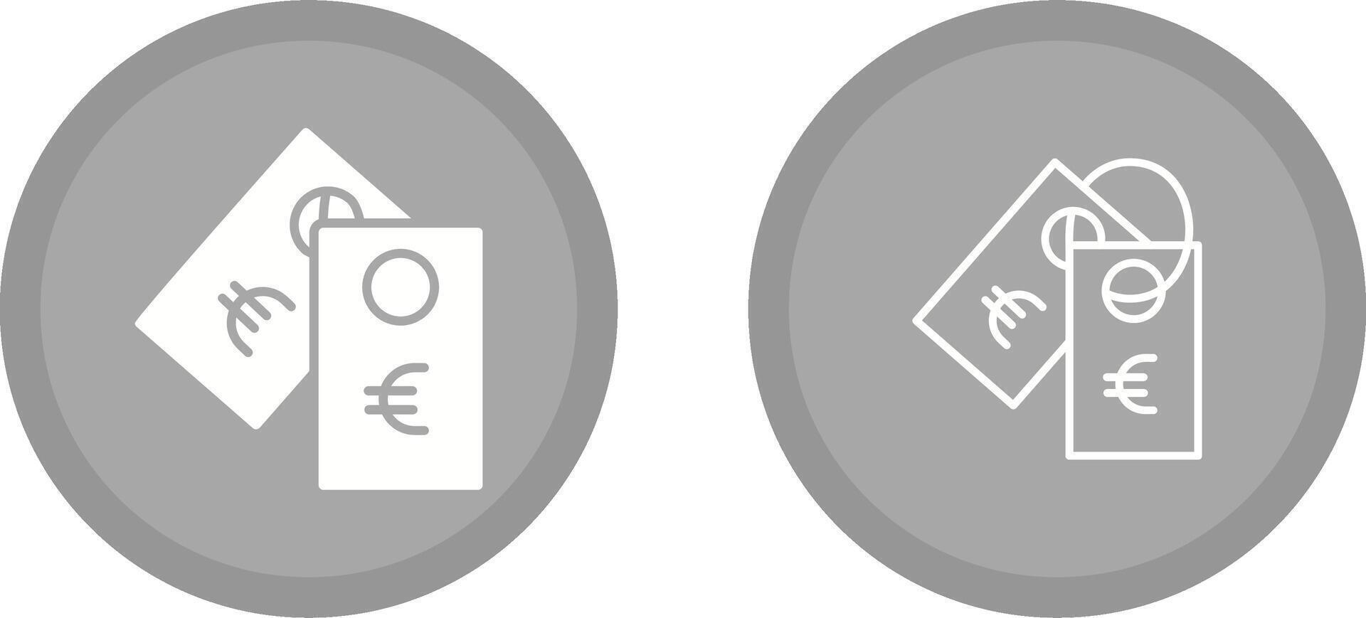 icono de vector de etiqueta euro