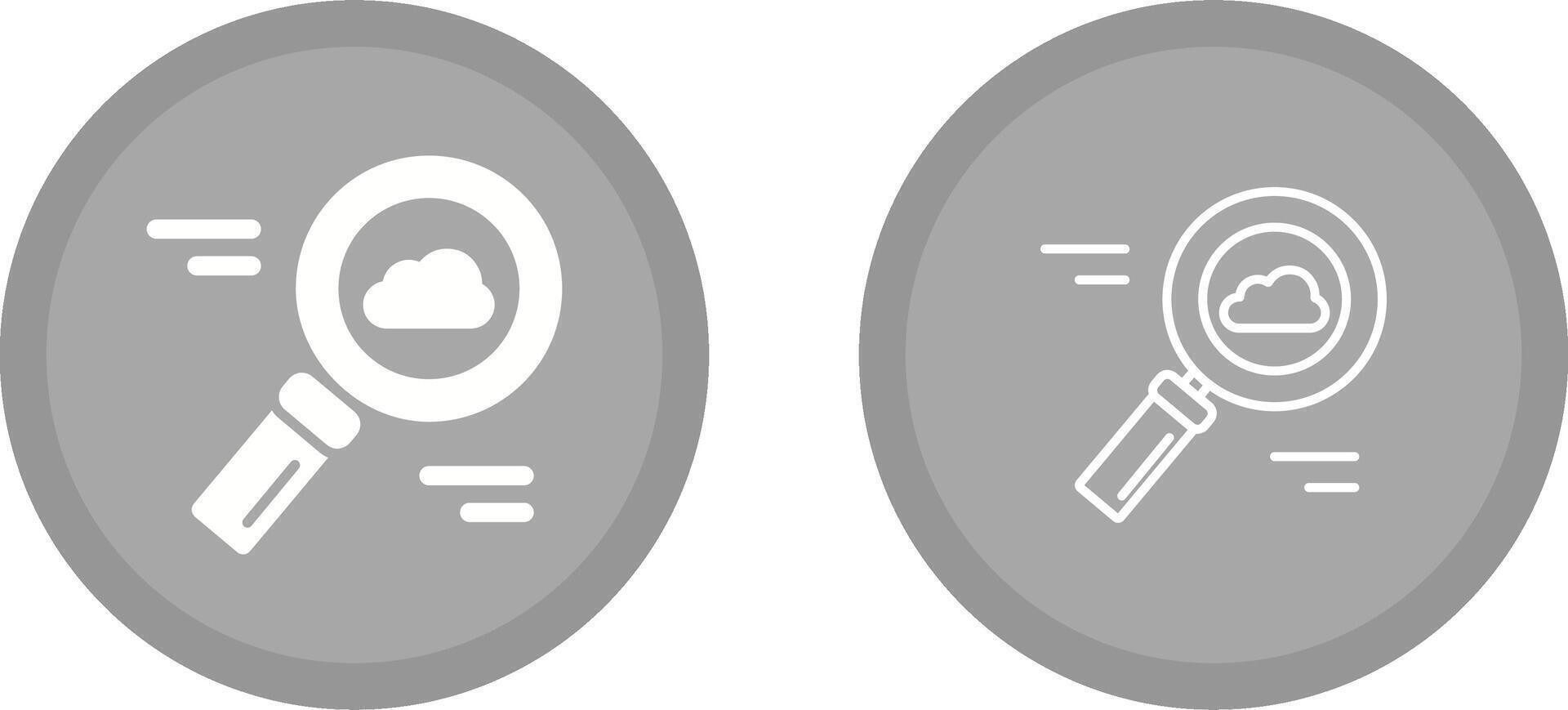 Cloud Magnifier Vector Icon