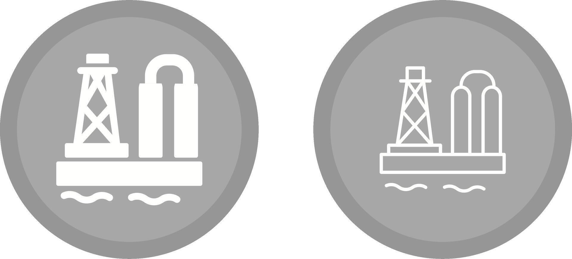 Oil Platform Vector Icon