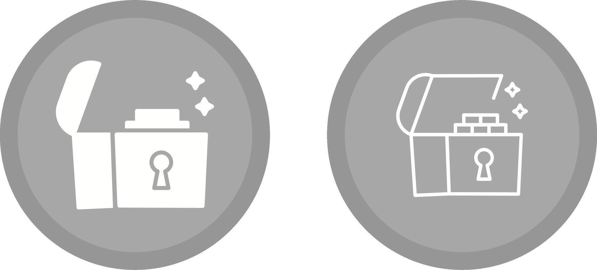 Open Treasure Box Vector Icon