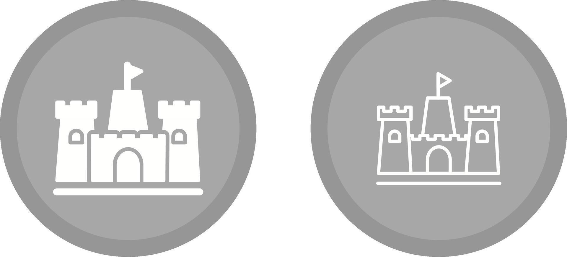 icono de vector de castillo de arena