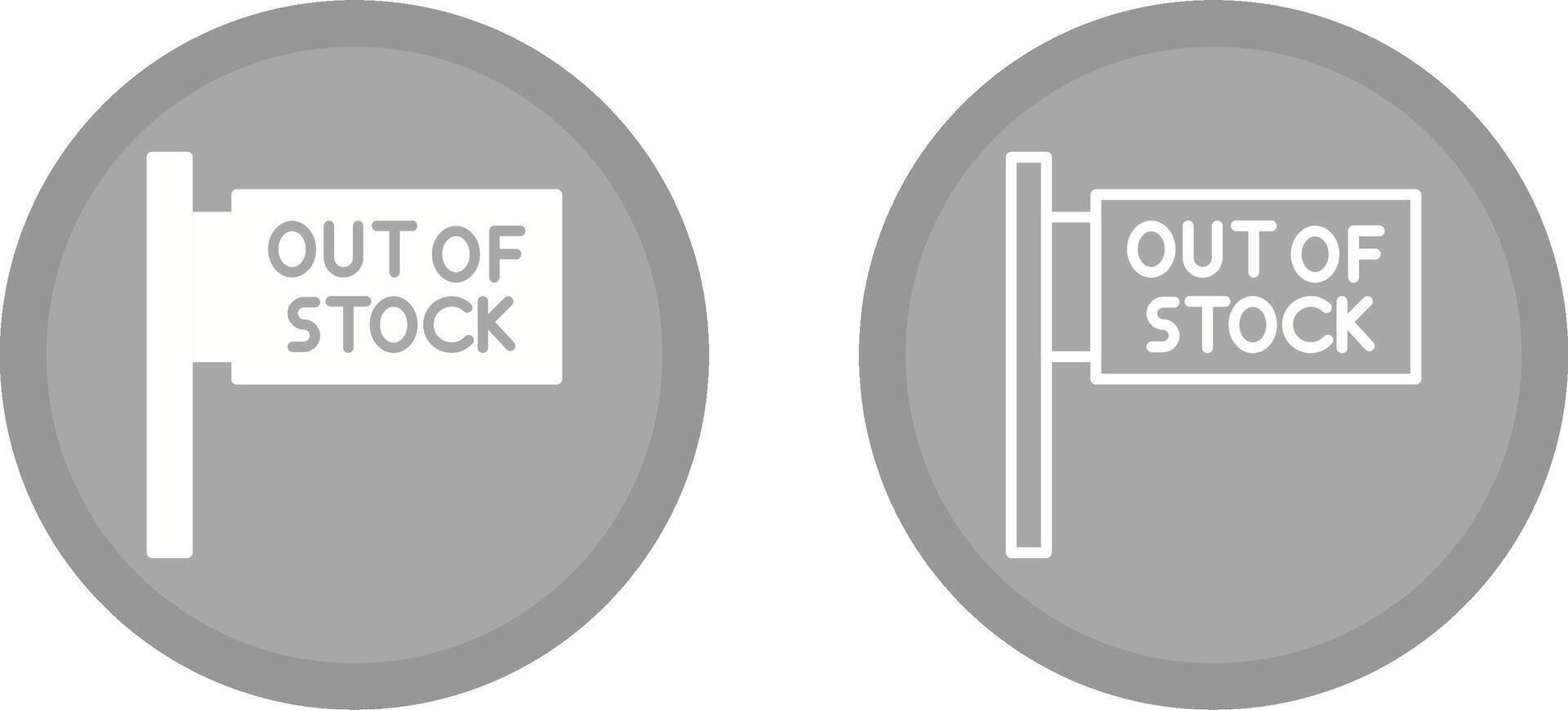 fuera de stock vector icono