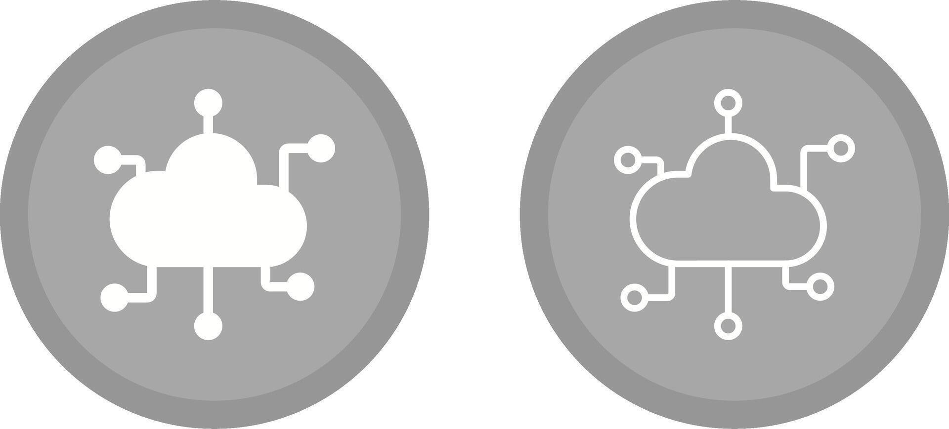 icono de vector de computación en la nube