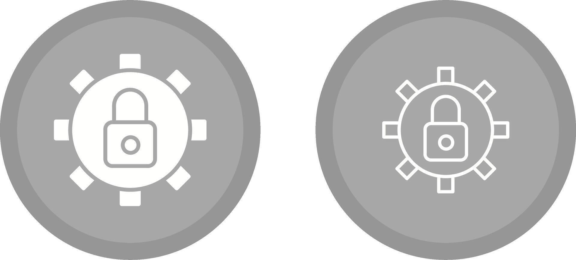 icono de vector de configuración de seguridad