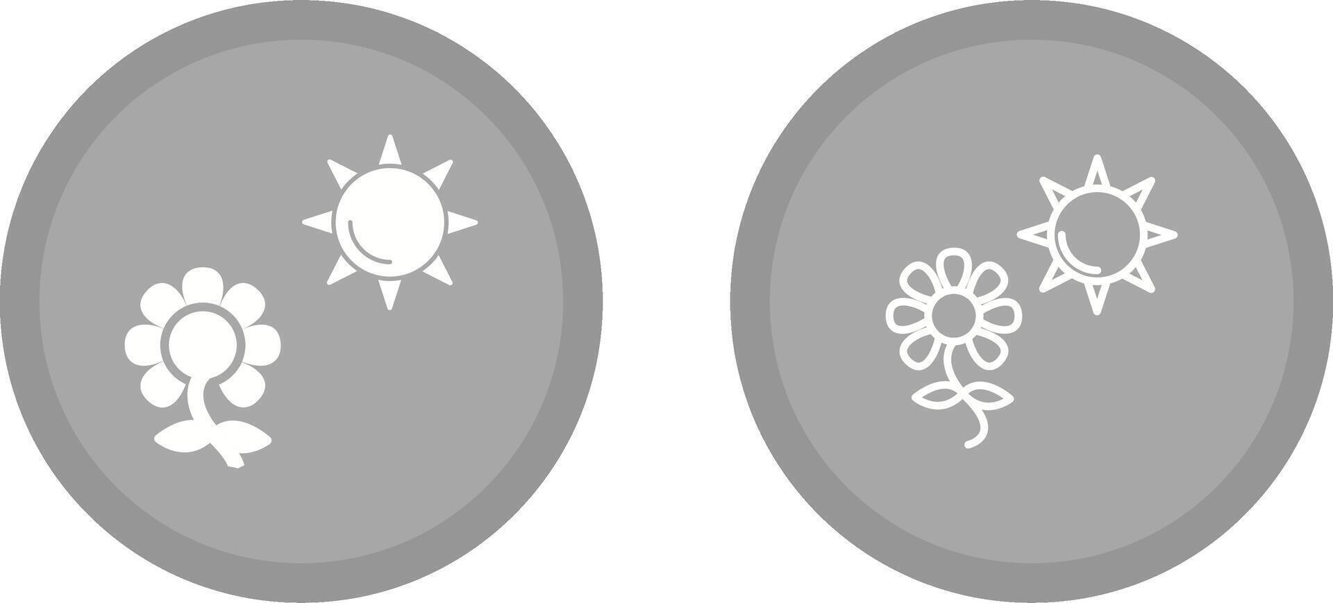Flower in sunlight Vector Icon