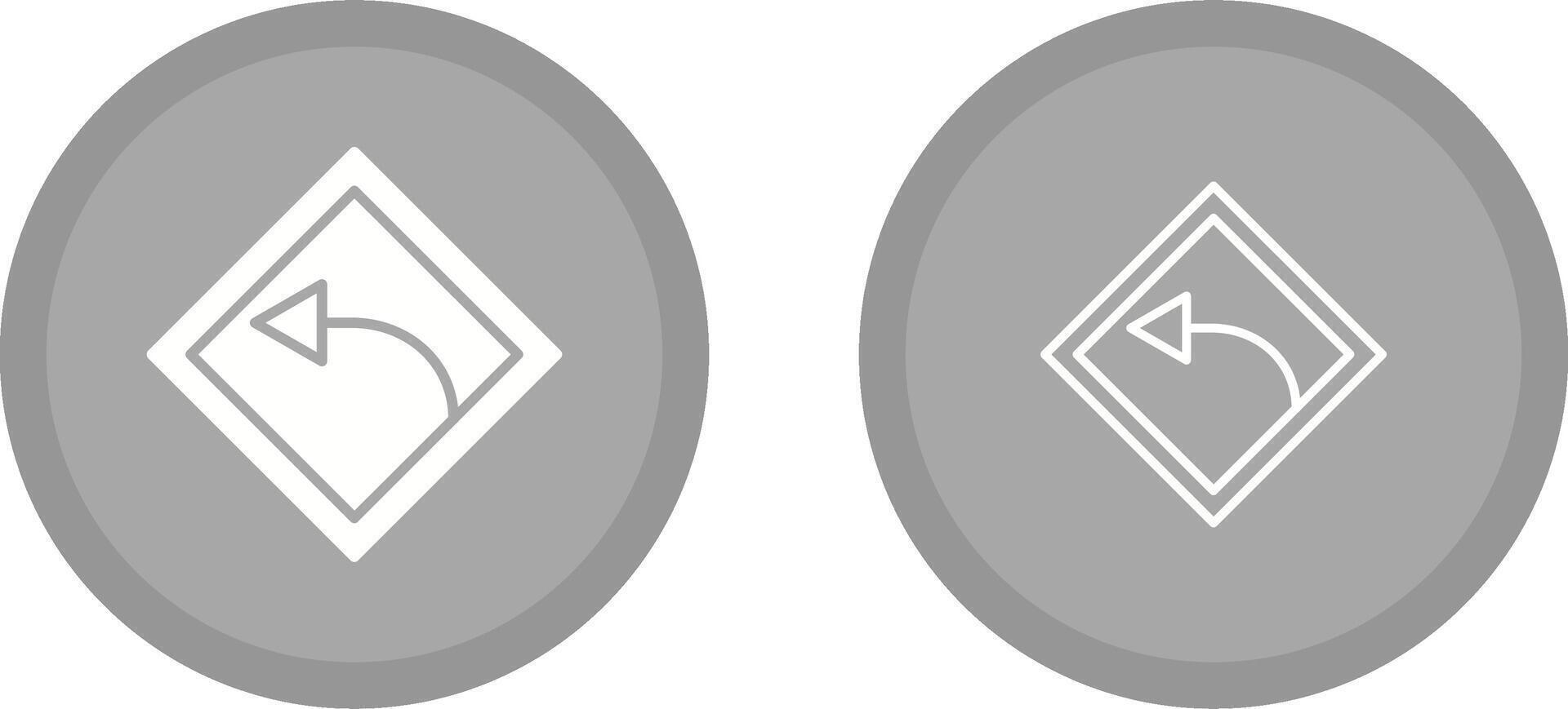 Left Turn Vector Icon