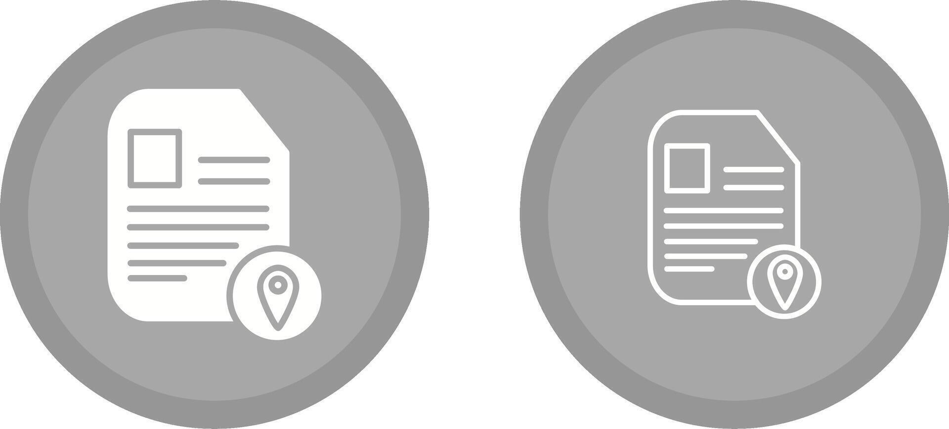 Document Location Vector Icon
