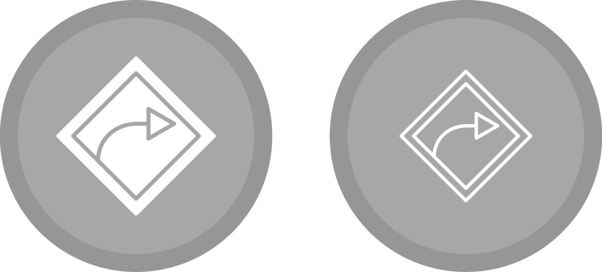 Right Turn Vector Icon